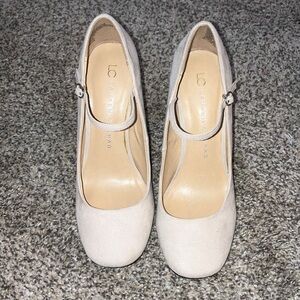 NWOT LC Lauren Conrad Faux Suede Block Heels, Size 6